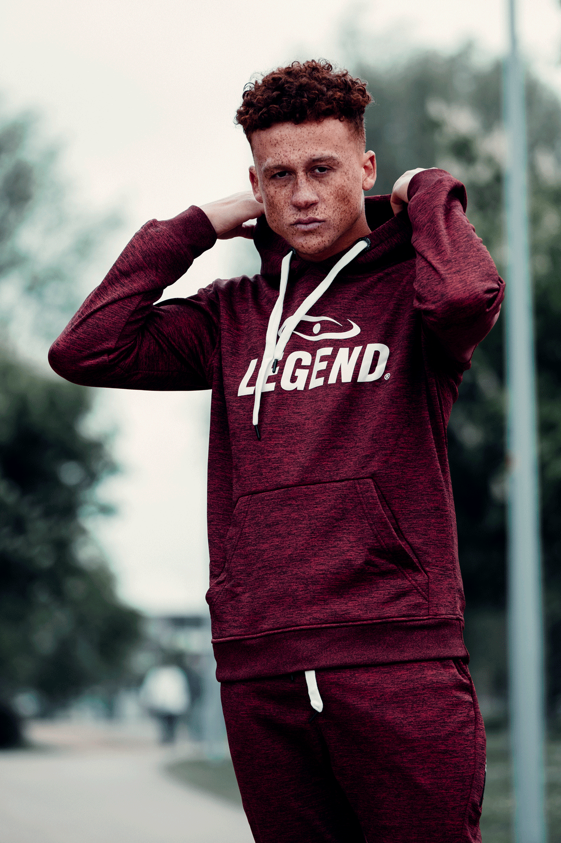 Hoodie ladies/men trendy Legend design Red