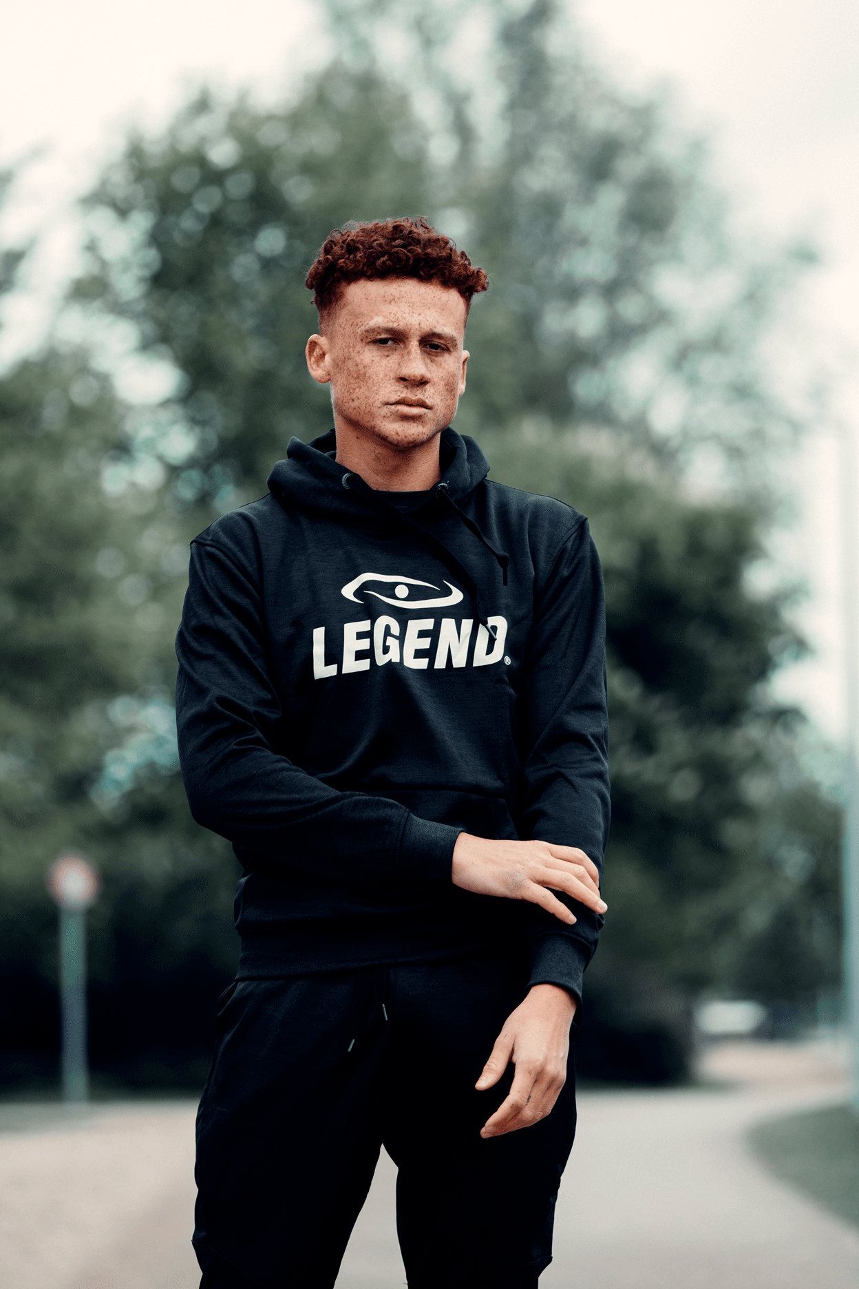 Hoodie Kids/Adults Black SlimFit Polyester