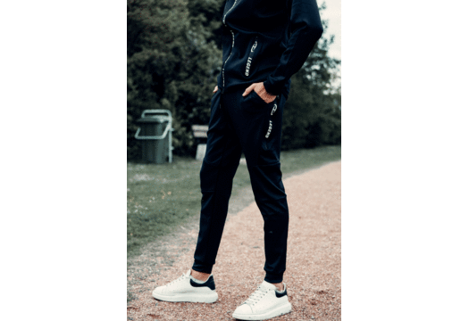 Joggingpak met Sweater Kids/Volwassenen Zwart SlimFit Polyester