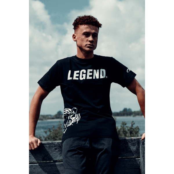 T-Shirt Panter Kids/Volwassenen Zwart 100% Bio Katoen T-Shirt Panter Kids/Volwassenen Zwart 100% Bio Katoen