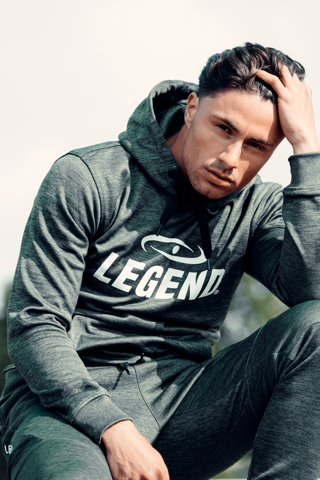 Jogging Suit with Hoodie Kids/Adults Gray SlimFit Polyester