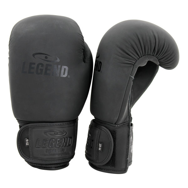 LegendPadding Boxing Gloves Men/Women Matte Black Leather