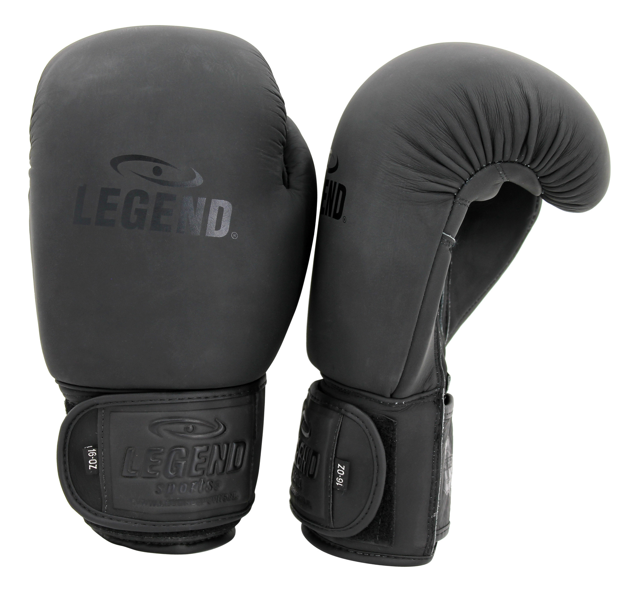LegendPadding Boxing Gloves Men/Women Matte Black Leather