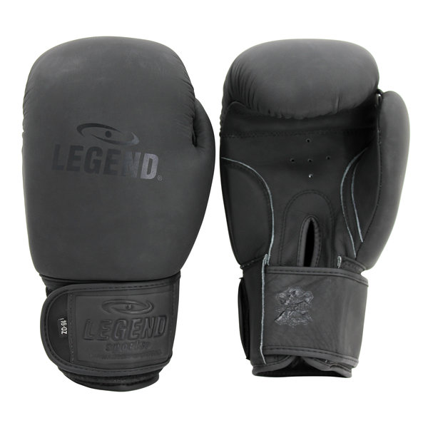 LegendPadding Boxing Gloves Men/Women Matte Black Leather