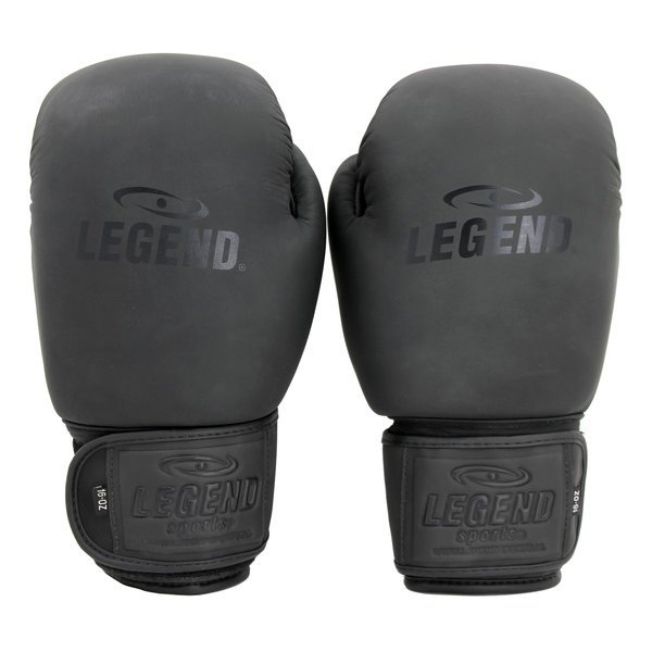 LegendPadding Boxing Gloves Men/Women Matte Black Leather