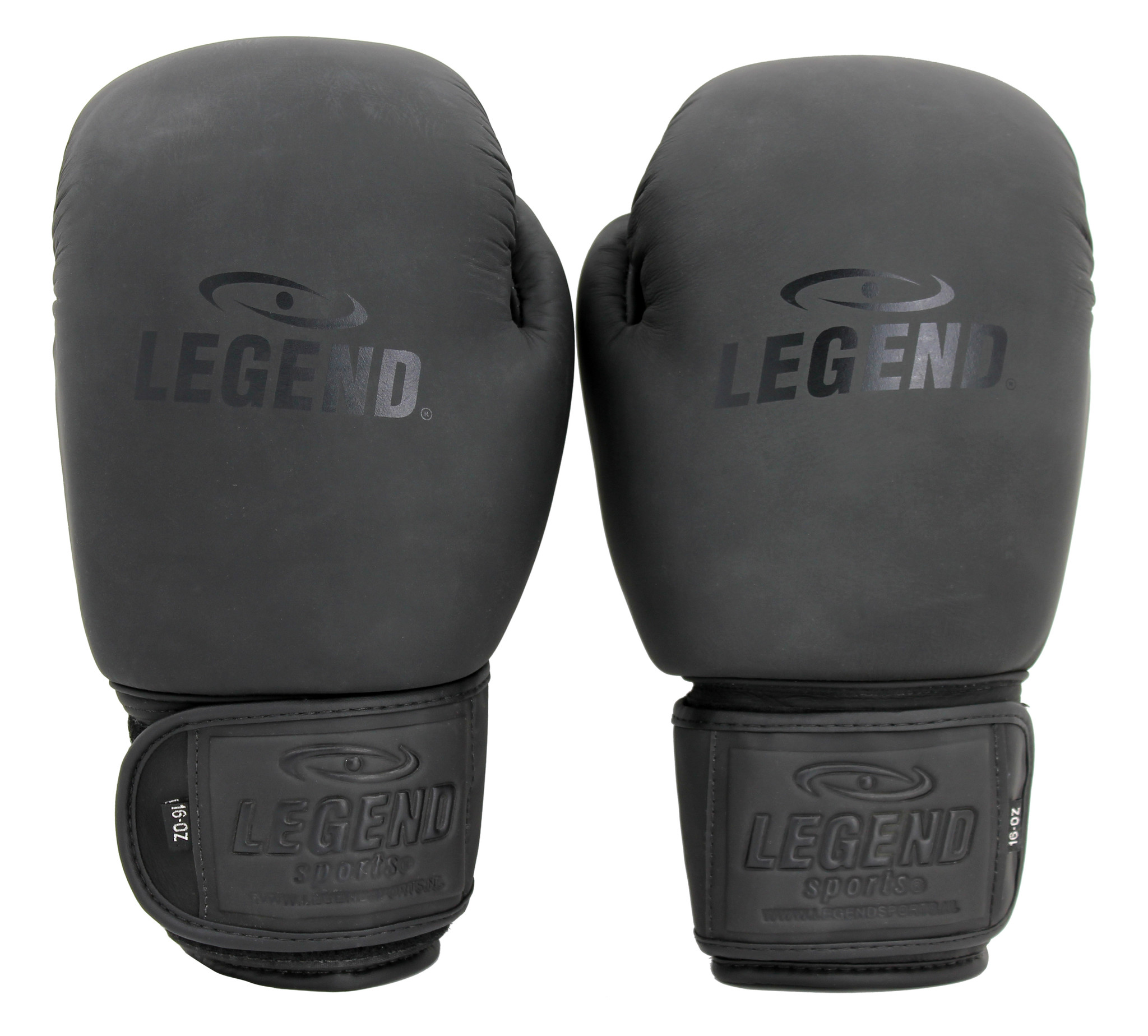 LegendPadding Boxing Gloves Men/Women Matte Black Leather