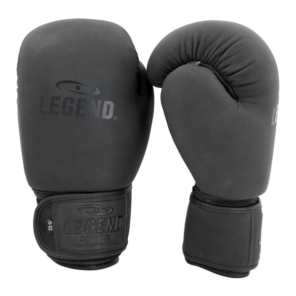LegendPadding Boxing Gloves Men/Women Matte Black Leather