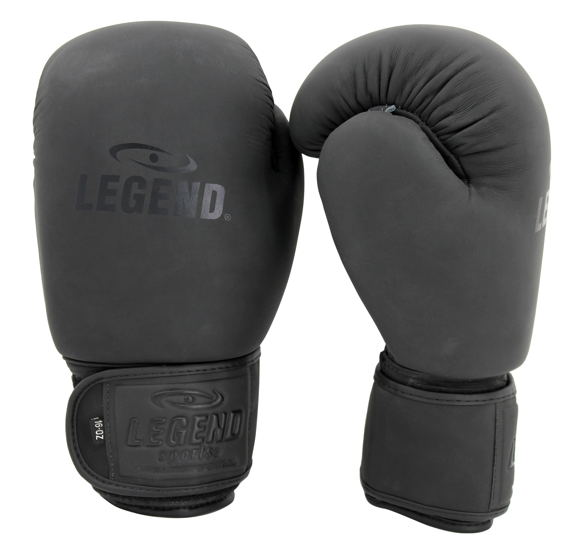 LegendPadding Boxing Gloves Men/Women Matte Black Leather