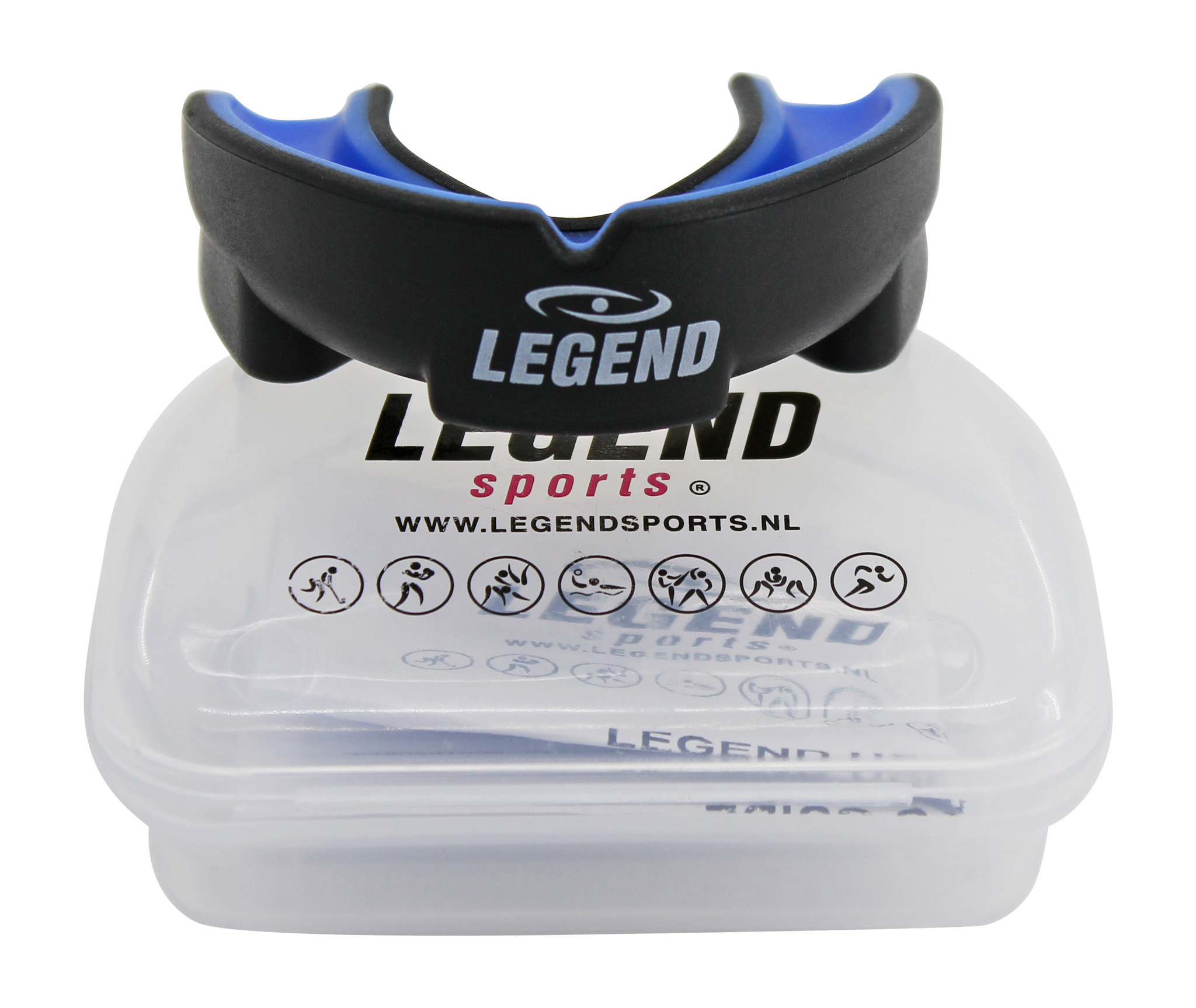 Anti Shock Mouthguard Men/Women Black-Blue