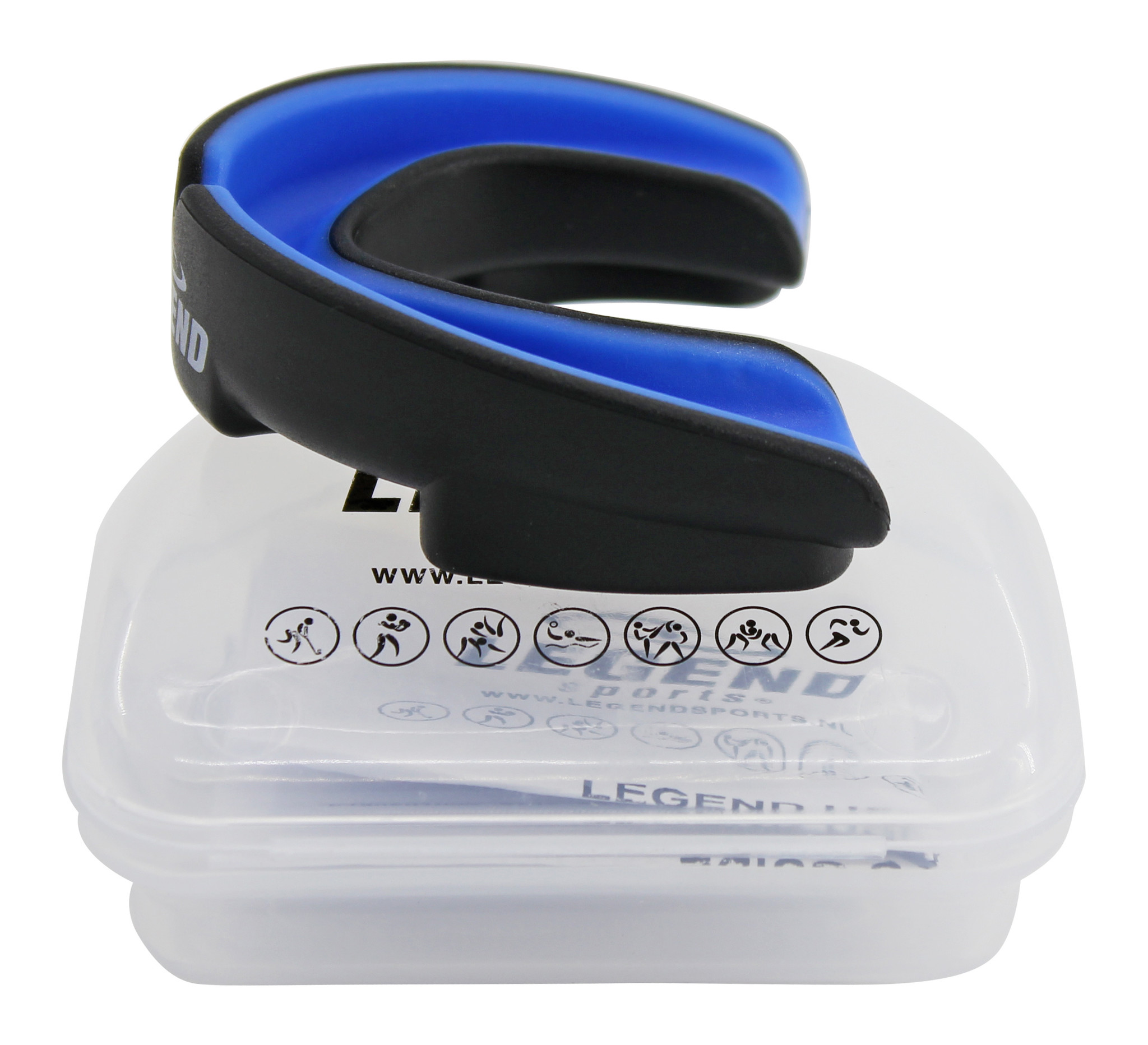 Anti Shock Mouthguard Men/Women Black-Blue
