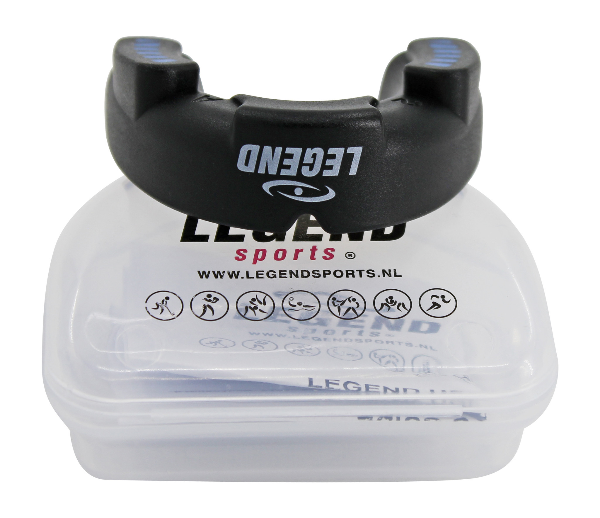 Anti Shock Mouthguard Men/Women Black-Blue