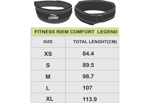 Fitness Riem Comfort Heren/Dames Zwart Nylon