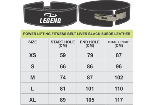 Power Lifting Fitness Riem Heren/Dames Lever Zwart Leer
