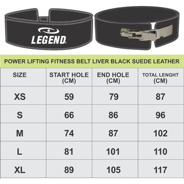 PowerLifting Belt Lever Heren/Dames Zwart Leer
