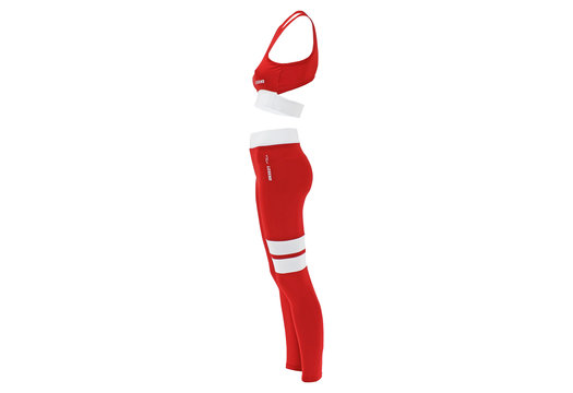 Sportlegging Red White Stripe