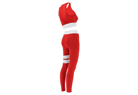 Sportlegging Red White Stripe