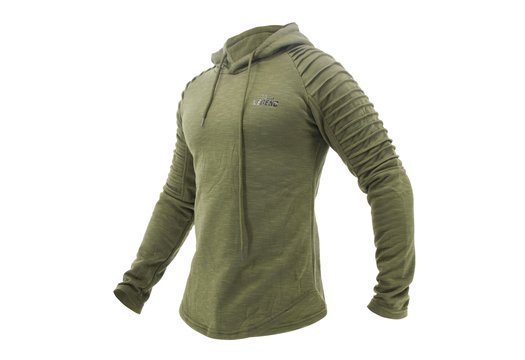 Hoodie Rib Sleeve Green
