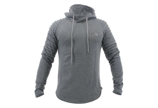 Hoodie Rib Sleeve Grey