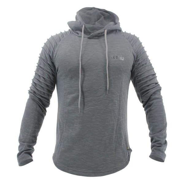 Hoodie Rib Sleeve Grey Hoodie Rib Sleeve Grey