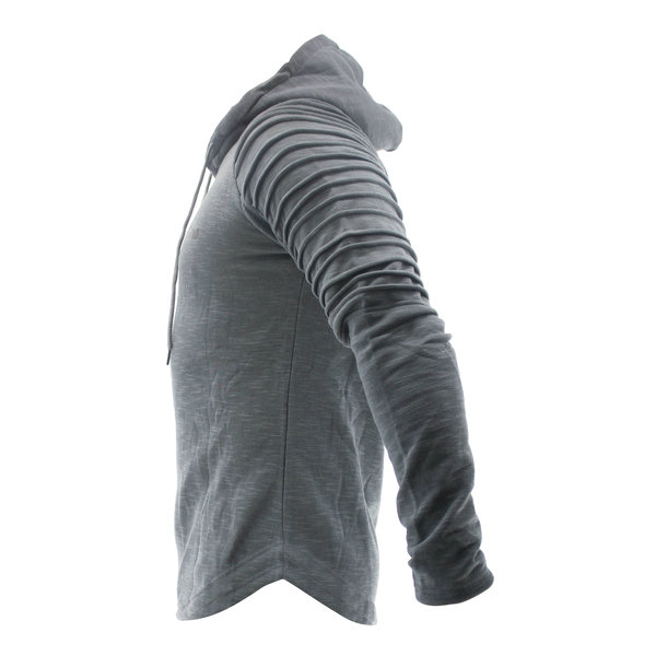 Hoodie Rib Sleeve Grey Hoodie Rib Sleeve Grey