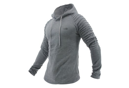 Hoodie Rib Sleeve Grey