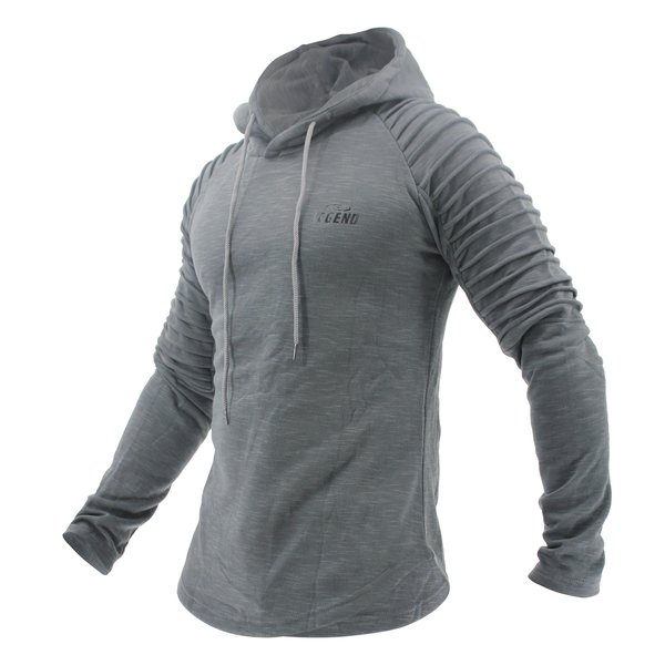 Hoodie Rib Sleeve Grey Hoodie Rib Sleeve Grey