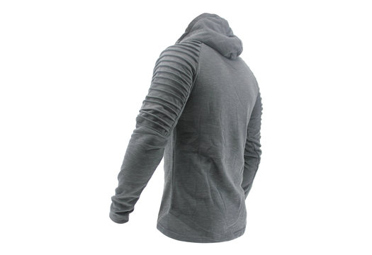 Hoodie Rib Sleeve Grey