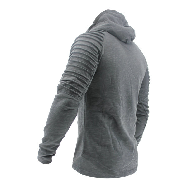 Hoodie Rib Sleeve Grey Hoodie Rib Sleeve Grey