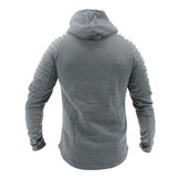 Hoodie Rib Sleeve Grey Hoodie Rib Sleeve Grey