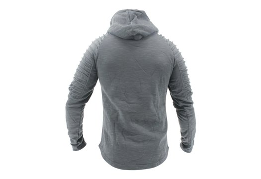 Hoodie Rib Sleeve Grey