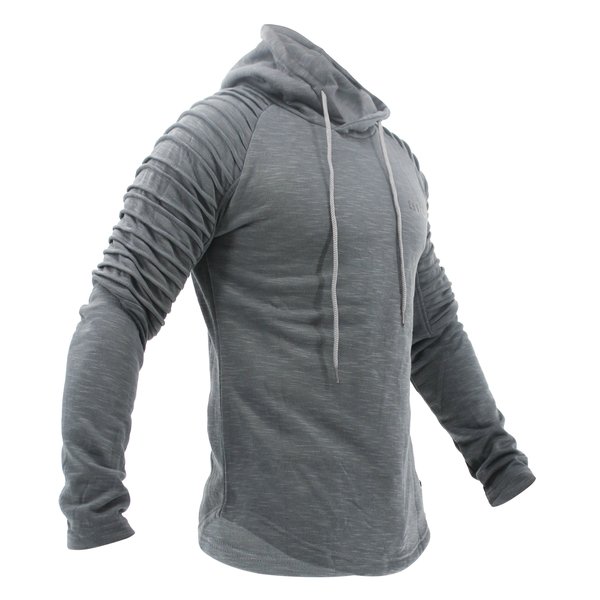 Hoodie Rib Sleeve Grey Hoodie Rib Sleeve Grey