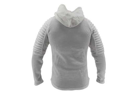 Hoodie Rib Sleeve White