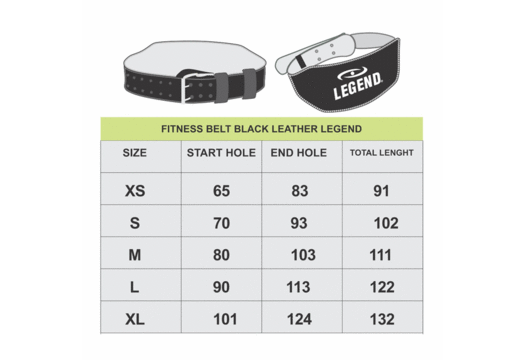 Fitness Riem Heren/Dames Zwart Leer