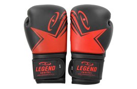 EcoFIT Bokshandschoenen Heren/Dames Zwart-Rood PU