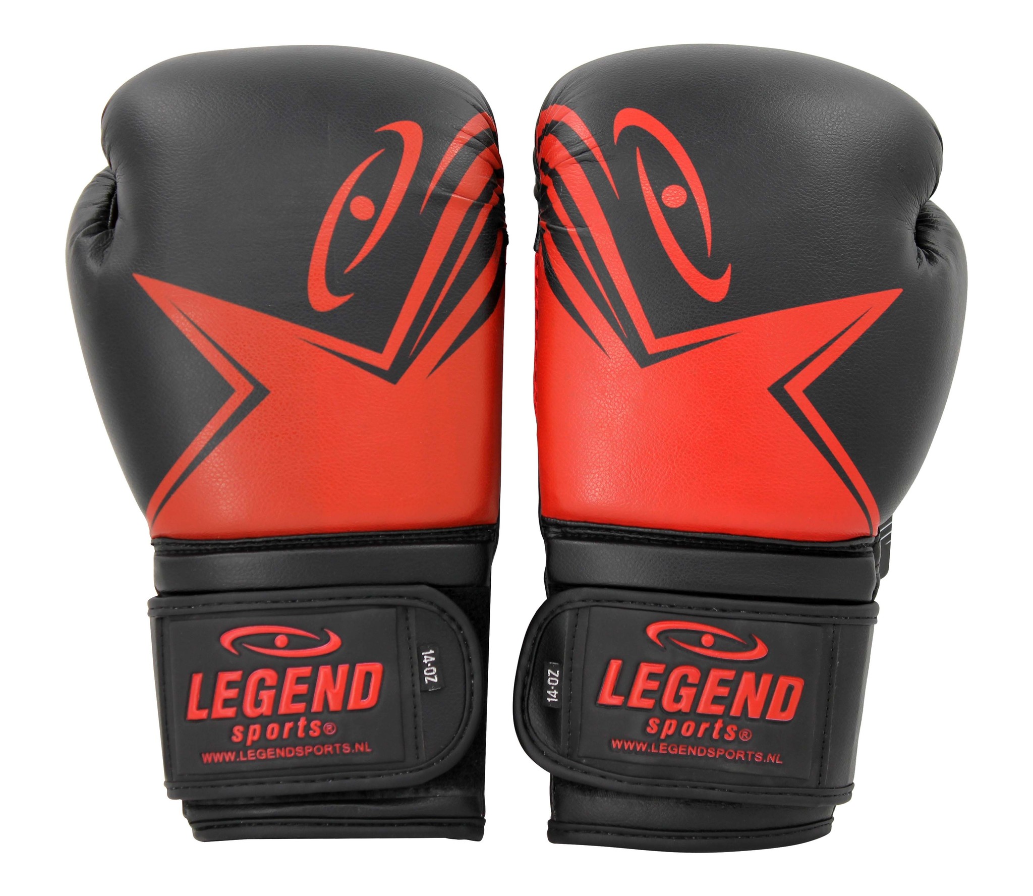 EcoFIT Men's/Women's Boxing Gloves Black-Red PU