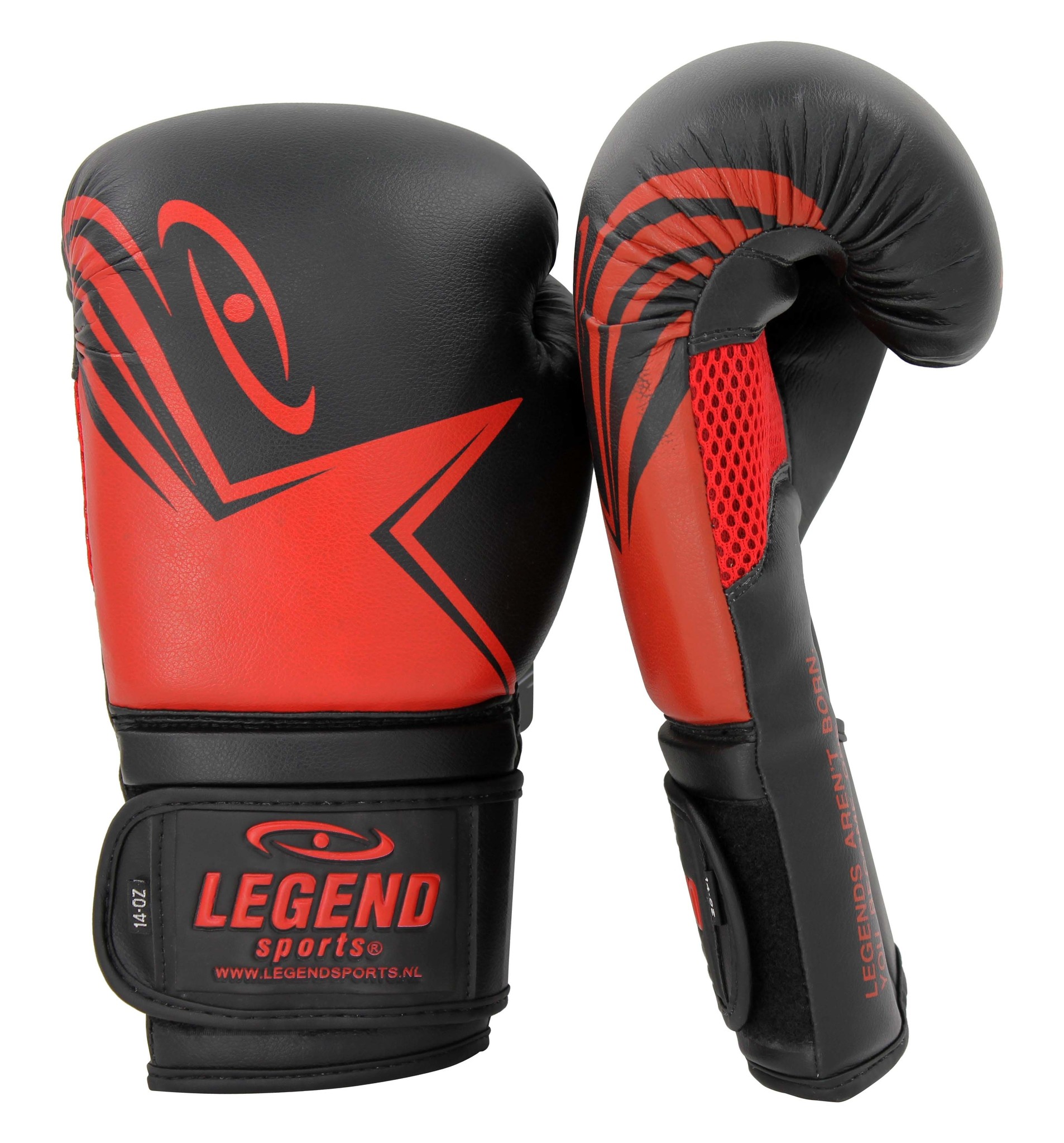 EcoFIT Men's/Women's Boxing Gloves Black-Red PU