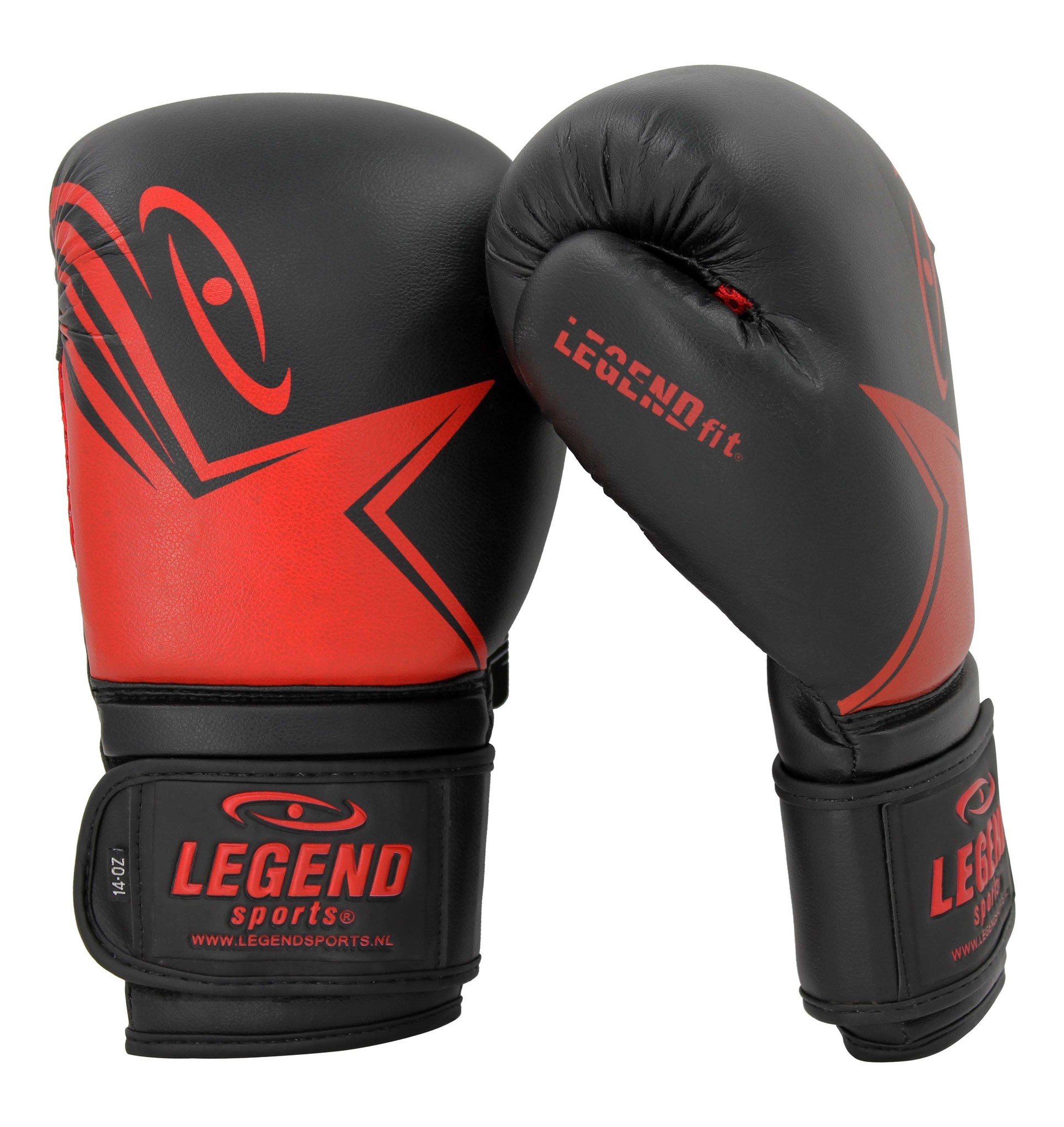 EcoFIT Men's/Women's Boxing Gloves Black-Red PU