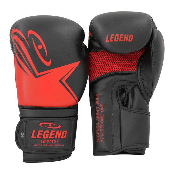 EcoFIT Men's/Women's Boxing Gloves Black-Red PU
