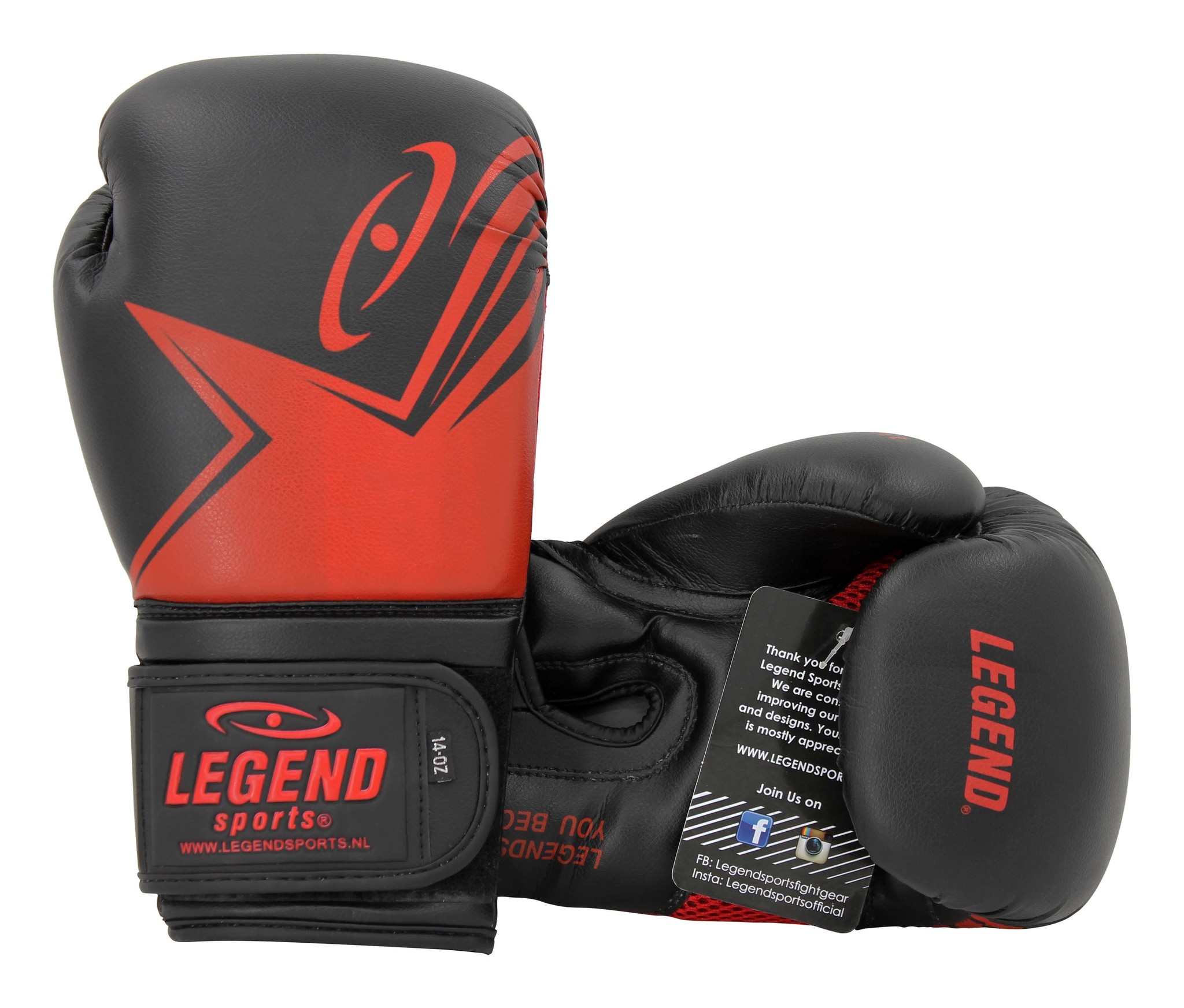Bokshandschoenen Legend EcoFIT Zwart/Rood