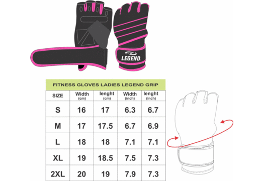 Fitness Handschoenen Dames Roze Legend Grip