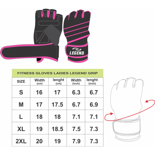 Fitness Handschoenen Dames Roze Legend Grip