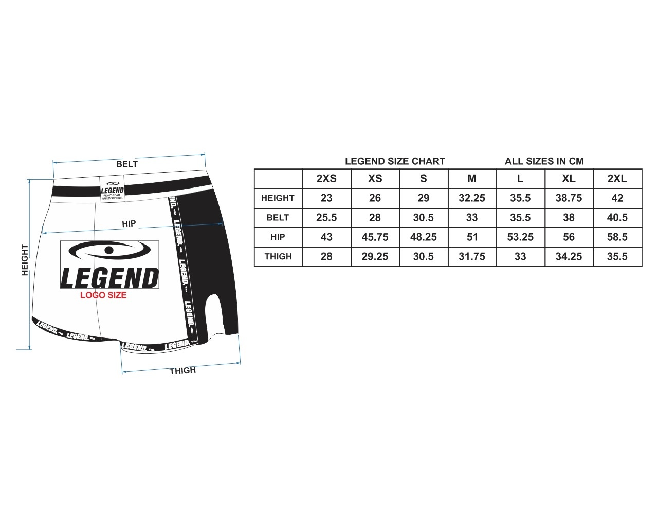 Legend Kickboksbroekje Carbon Black