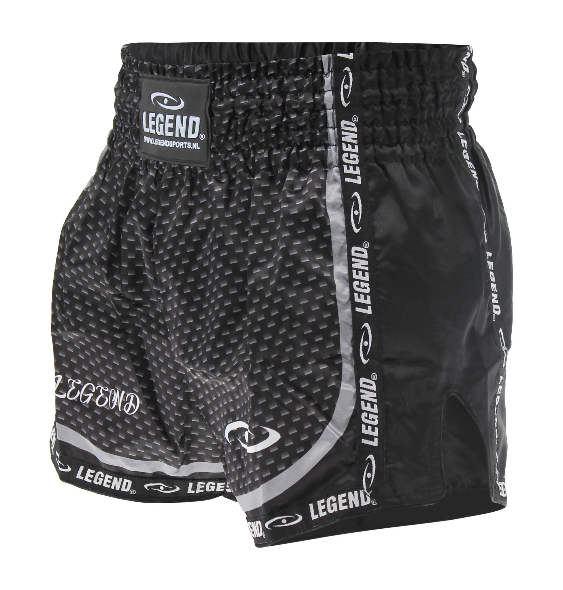 Kickboxing Shorts Child/Adult Carbon Black Satin