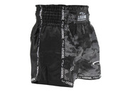 Kickboks Broekje Kind/Volwassene Camo Black Satijn