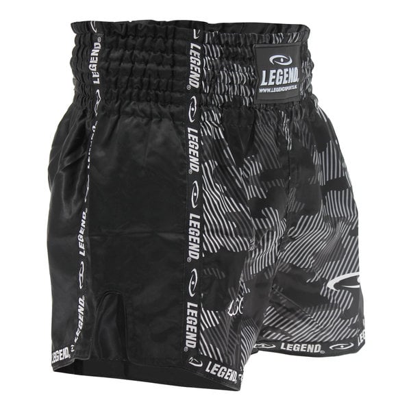 Kickboxing Shorts Child/Adult Camo Black Satin
