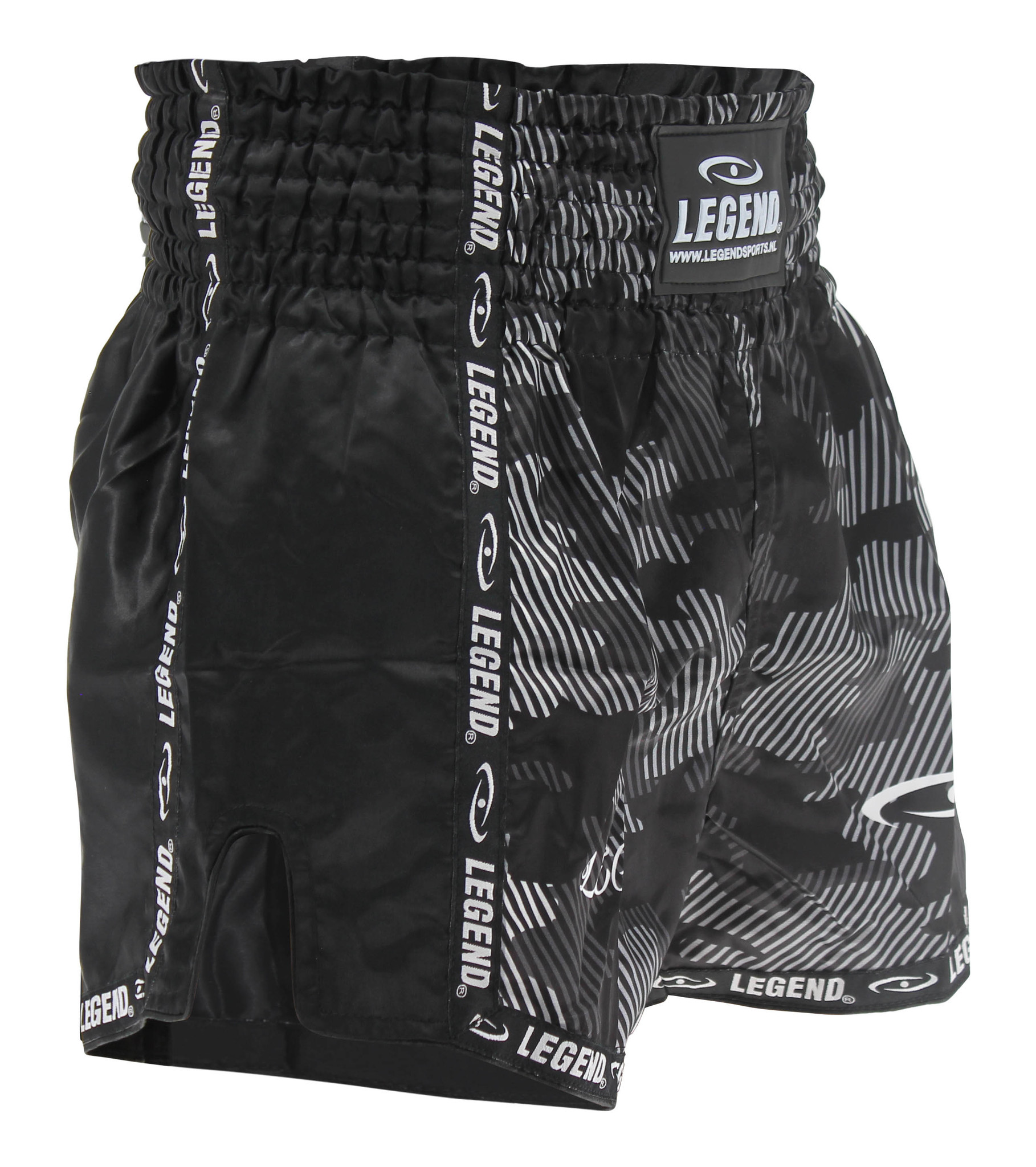Kickboxing Shorts Child/Adult Camo Black Satin