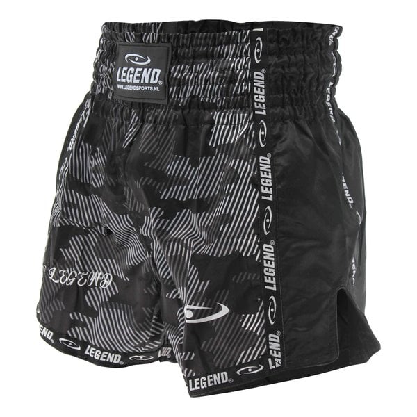 Kickboxing Shorts Child/Adult Camo Black Satin