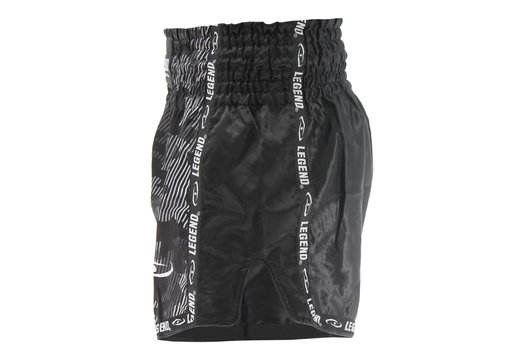 Kickboks Broekje Kind/Volwassene Camo Black Satijn
