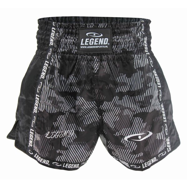 Kickboxing Shorts Child/Adult Camo Black Satin