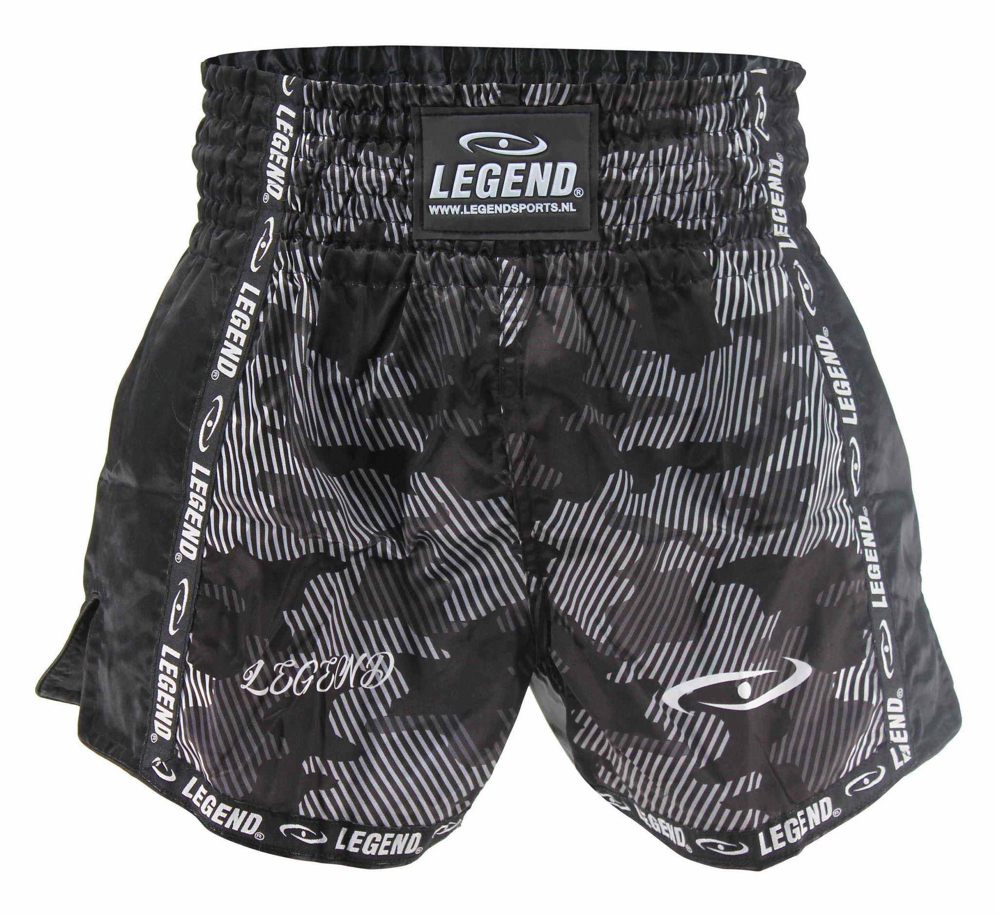 Kickboxing Shorts Child/Adult Camo Black Satin